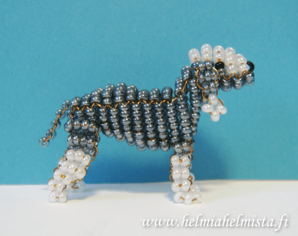 Finished Beadwork Bedlington Terrier