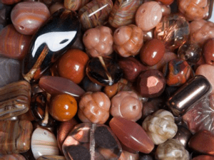Glass Bead Mix Metallic Brown 50g