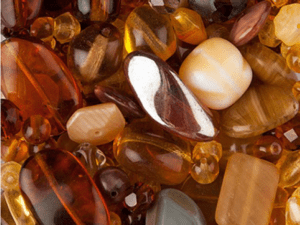 Glass Bead Mix Topaz 50g