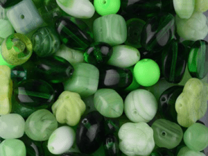 Glass Bead Mix Green 50g