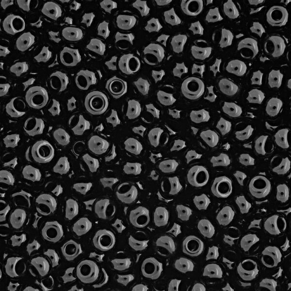 Seed Bead 8/o Black opaque 50g