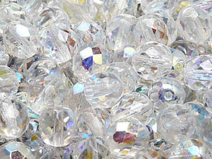 Glass Bead Faceted 6mm Crystal AB 30pcs