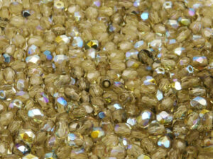 Glass Bead Faceted 6mm Crystal Black Diamond AB 30pcs