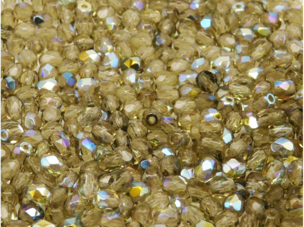 Glass Bead Faceted 6mm Crystal Black Diamond AB 30pcs