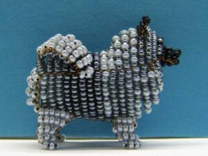 Finished Beadwork Keeshond large
