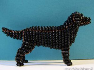 Finished Beadwork Flat-Coated Retriever large
