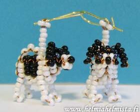 Finished Beadwork Earrings Papillon