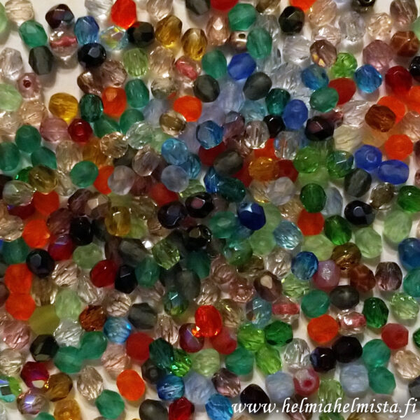 Glass Bead Faceted 4mm Mix 100pcs