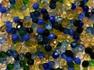 Glass Bead Faceted 6mm Mix 60pcs
