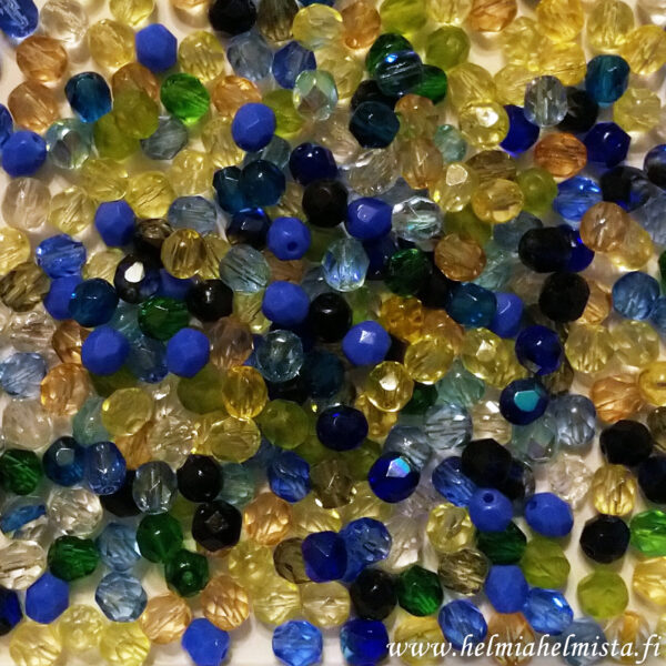 Glass Bead Faceted 6mm Mix 60pcs