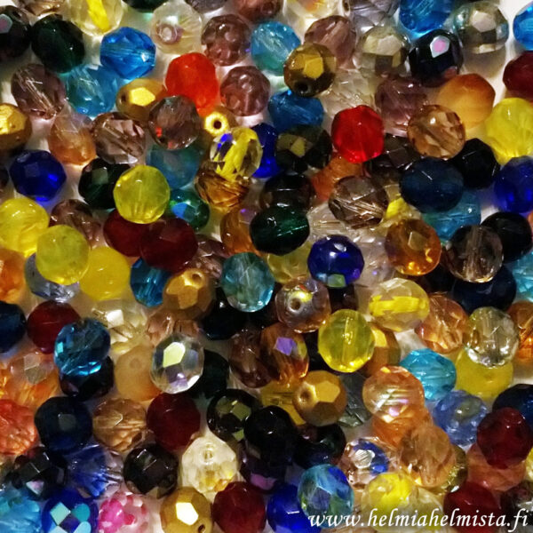Glass Bead Faceted 8mm Mix 40pcs