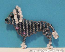 Finished Beadwork Dog Pin small Chinese Crested Dog