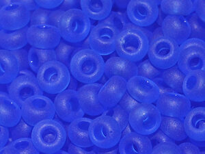 Seed Bead 10/o Blue transparent matte 20g