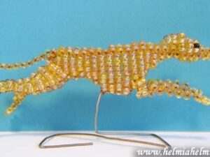 Finished Beadwork Greyhound running