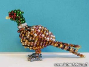 Finished Beadwork Pheasant