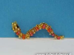 Finished Beadwork Pin small Snake