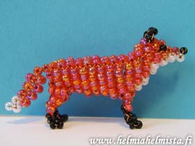 Finished Beadwork Fox