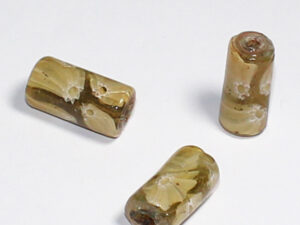 Lampwork Bead Tube ca.23x12mm Topaz 1pc