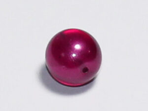 Glass Bead Round 14mm Wine Red pearl 1pcs