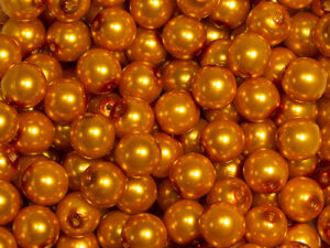 Glass Bead Round 8mm Peach pearl 20pcs
