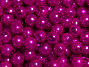 Glass Bead Round 8mm Hot Pink pearl 20pcs
