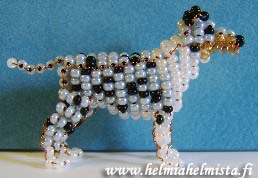Finished Beadwork Smooth Collie blue merle