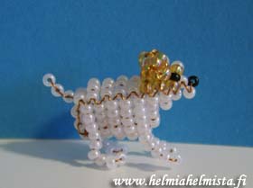 Finished Beadwork Jack/Parson Russell Terrier Puppy