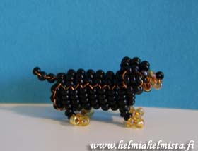 Finished Beadwork Dachshund Puppy
