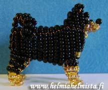 Finished Beadwork Finnish Lapphund