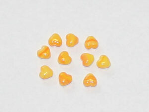 Lasihelmi Sydän pieni 6mm Persikka 10kpl