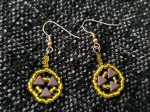 Finished Beadwork Earrings Nuclear