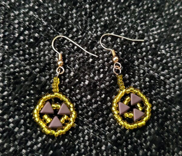 Finished Beadwork Earrings Nuclear