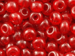 Seed Bead 4/o Red transparent 50 g