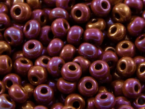 Seed Bead 6/o Brown opaque rainbow 50 g