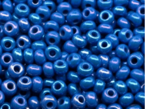 Seed Bead 6/o Dark Blue opaque rainbow 50 g