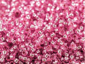 Seed Bead 10/o Pink silver lined inside 50 g