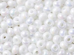 Seed Bead 10/o White rainbow 20g